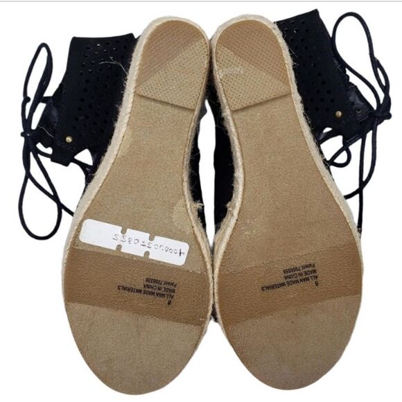 #157 WEDGE Suede Lace Up  Sandals - Picture 7 of 9